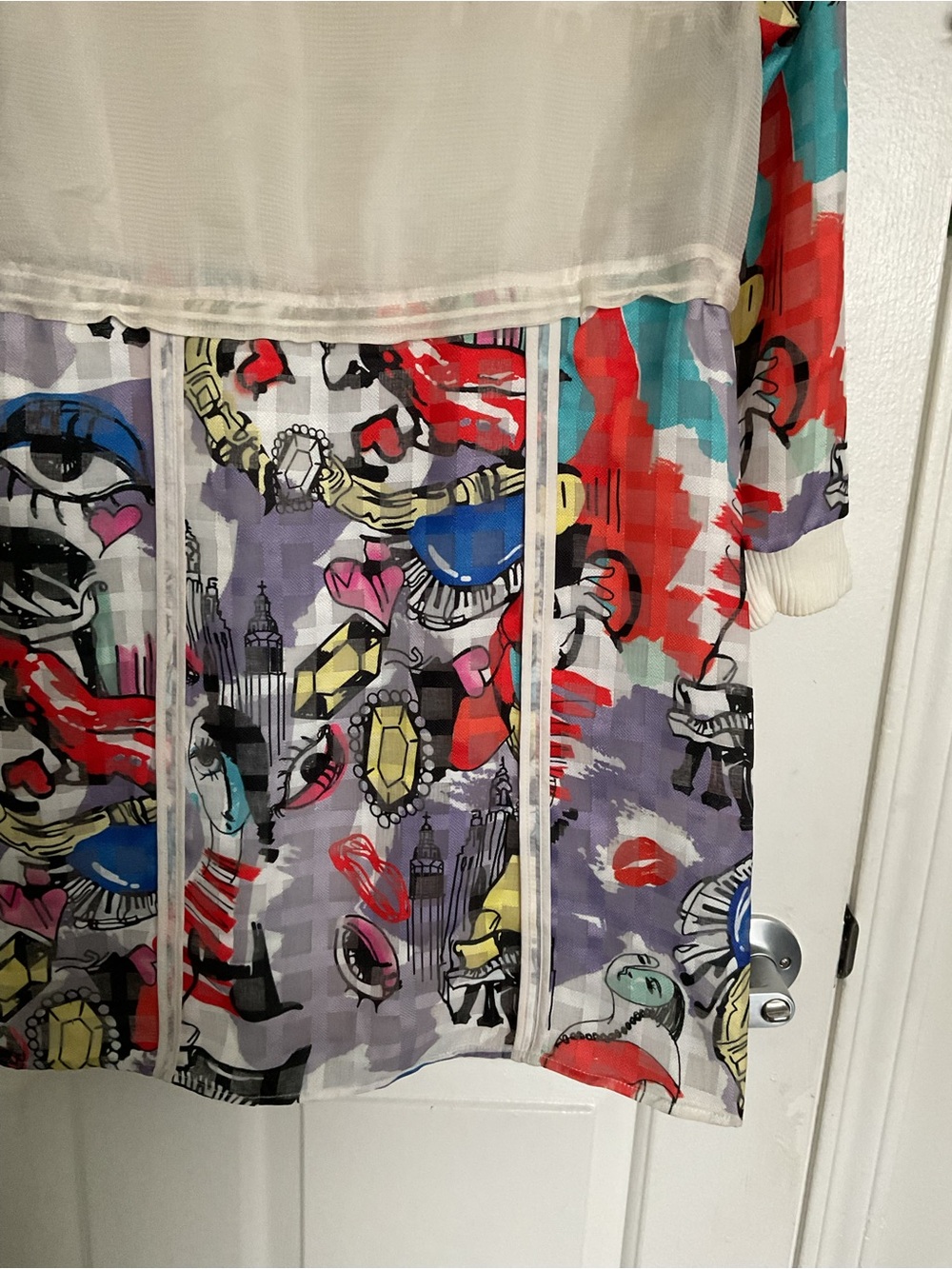 Multicolor Pop-Art Mini Dress with Drawstring Waist - Picture 5 of 9